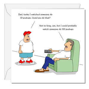 Funny Father's Day Card or Dad Birthday Card Cheeky Humor Cartoon Joke Swizzoo