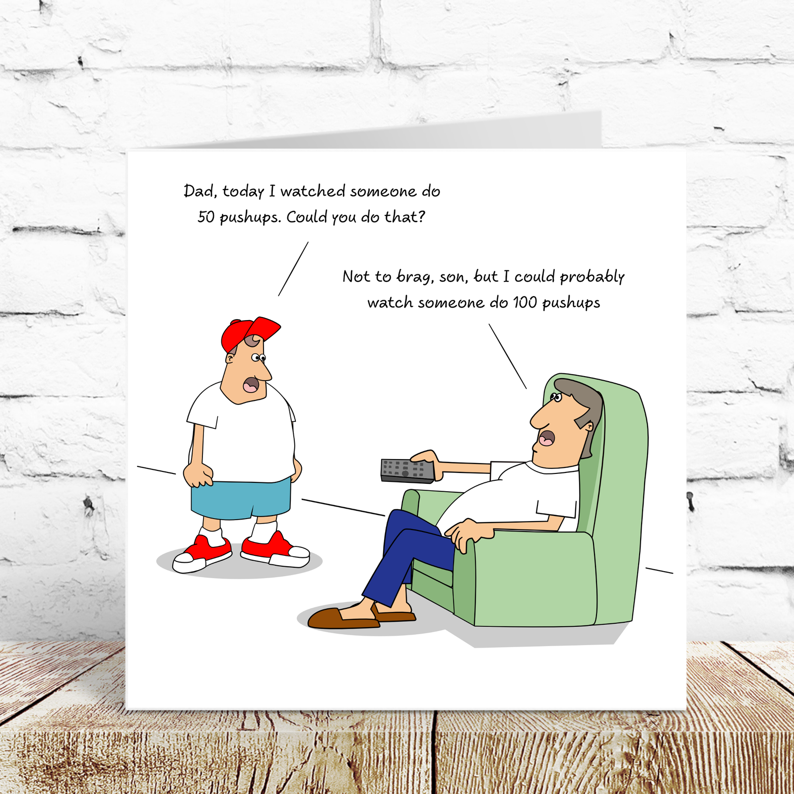 Funny Father's Day Card or Dad Birthday Card Cheeky Humor Cartoon Joke Swizzoo