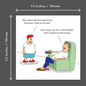 Funny Father's Day Card or Dad Birthday Card Cheeky Humor Cartoon Joke Swizzoo