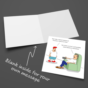 Funny Father's Day Card or Dad Birthday Card Cheeky Humor Cartoon Joke Swizzoo