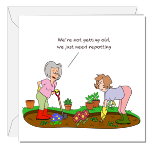 Funny Gardening Birthday Card for Female Friend 40th 50th 60th 70th Wife Mum Granny Sister Old Age Ageing Humour Fun Vegetables