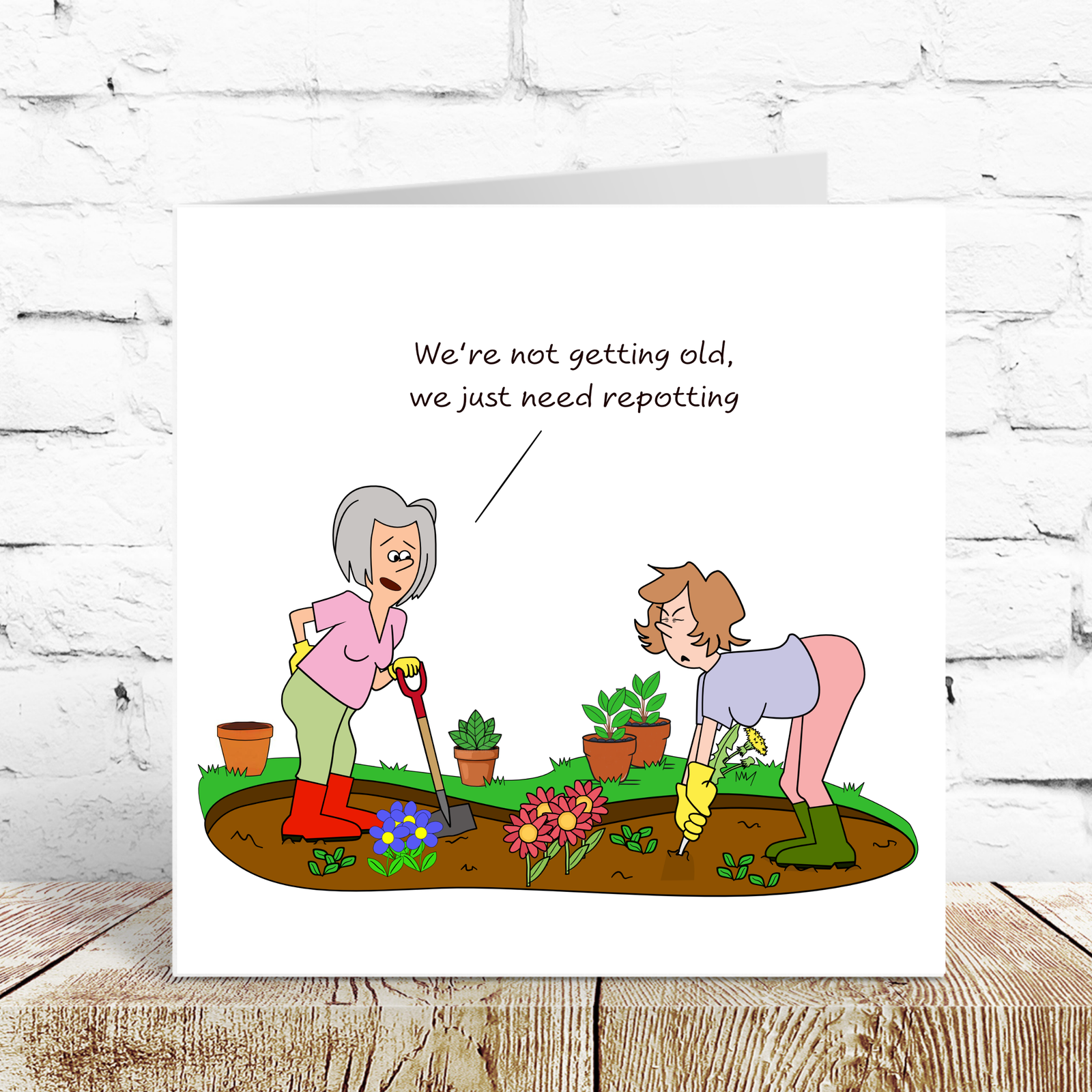 Funny Gardening Birthday Card for Female Friend 40th 50th 60th 70th Wife Mum Granny Sister Old Age Ageing Humour Fun Vegetables