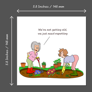 Funny Gardening Birthday Card for Female Friend 40th 50th 60th 70th Wife Mum Granny Sister Old Age Ageing Humour Fun Vegetables