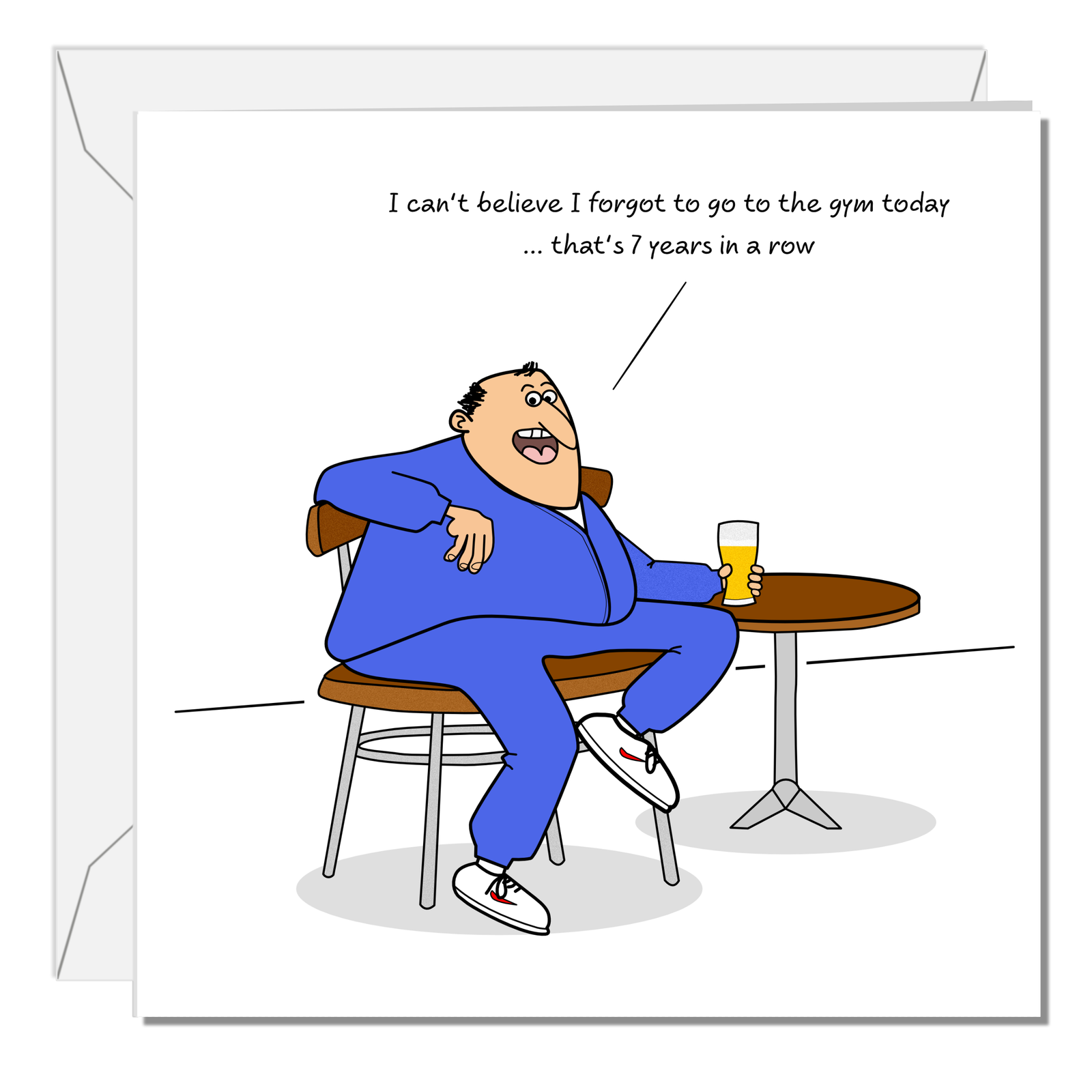 Funny Birthday Card for Husband Dad Brother Son Male Friend Him Gym Exercise Gym 40th 50th