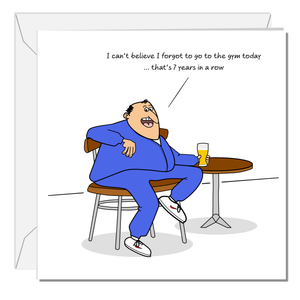 Funny Birthday Card for Husband Dad Brother Son Male Friend Him Gym Exercise Gym 40th 50th