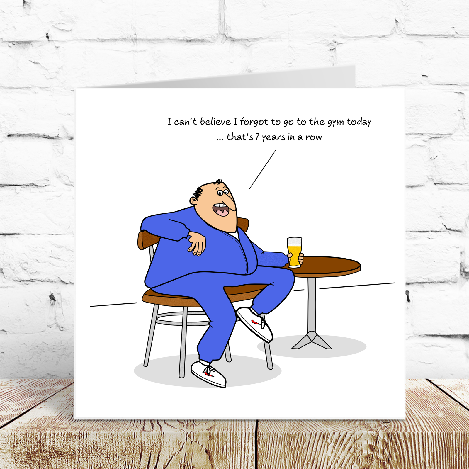 Funny Birthday Card for Husband Dad Brother Son Male Friend Him Gym Exercise Gym 40th 50th