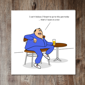 Funny Birthday Card for Husband Dad Brother Son Male Friend Him Gym Exercise Gym 40th 50th
