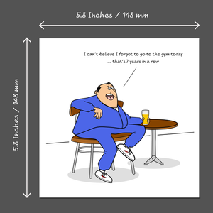 Funny Birthday Card for Husband Dad Brother Son Male Friend Him Gym Exercise Gym 40th 50th