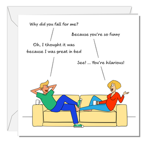 Funny Birthday Card Anniversary Valentines Day for Boyfriend Husband Naughty Cheeky Cute