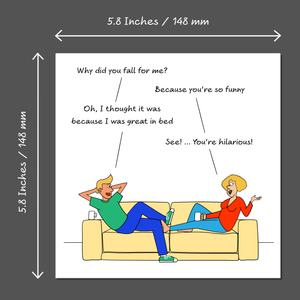 Funny Birthday Card Anniversary Valentines Day for Boyfriend Husband Naughty Cheeky Cute