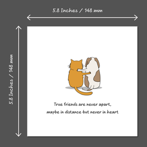 Best Friend / Friendship Card Female Missing You Birthday Card Dog Cat Apart