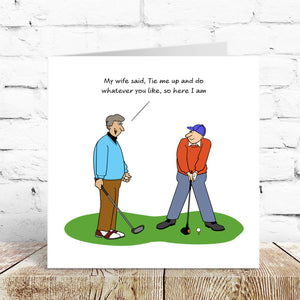 Funny Golf Birthday Card for Husband Dad Boyfriend Brother Son Male Friend Him 30th 40th 50th
