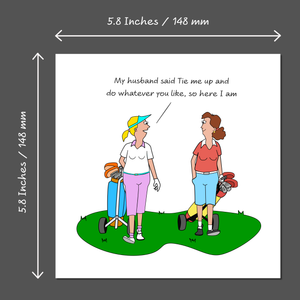 Funny Golf Birthday Card for Wife Mum Girlfriend Sister Daughter Female Friend Her 30th 40th 50th