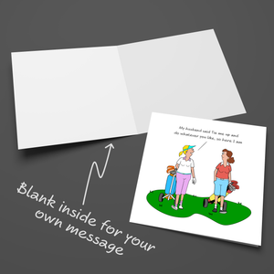 Funny Golf Birthday Card for Wife Mum Girlfriend Sister Daughter Female Friend Her 30th 40th 50th