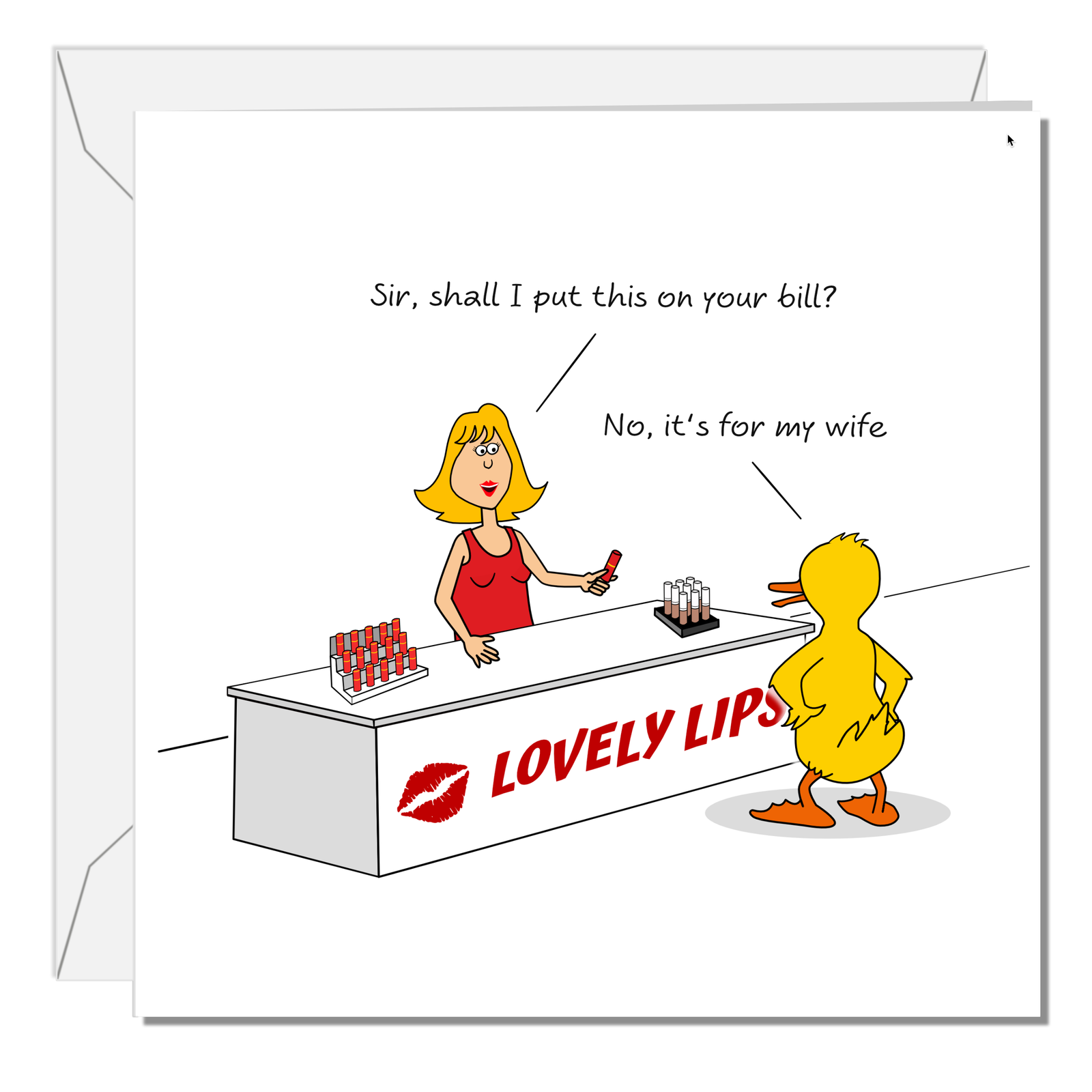 Funny Birthday Card for Wife Female Her Ducks Shopping Animals Humorous Swizzoo