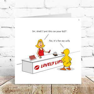 Funny Birthday Card for Wife Female Her Ducks Shopping Animals Humorous Swizzoo