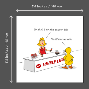 Funny Birthday Card for Wife Female Her Ducks Shopping Animals Humorous Swizzoo
