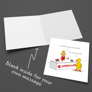 Funny Birthday Card for Wife Female Her Ducks Shopping Animals Humorous Swizzoo