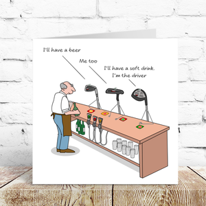 Funny Golf Birthday Card for Golfing Friend or Family Humorous Sports Joke
