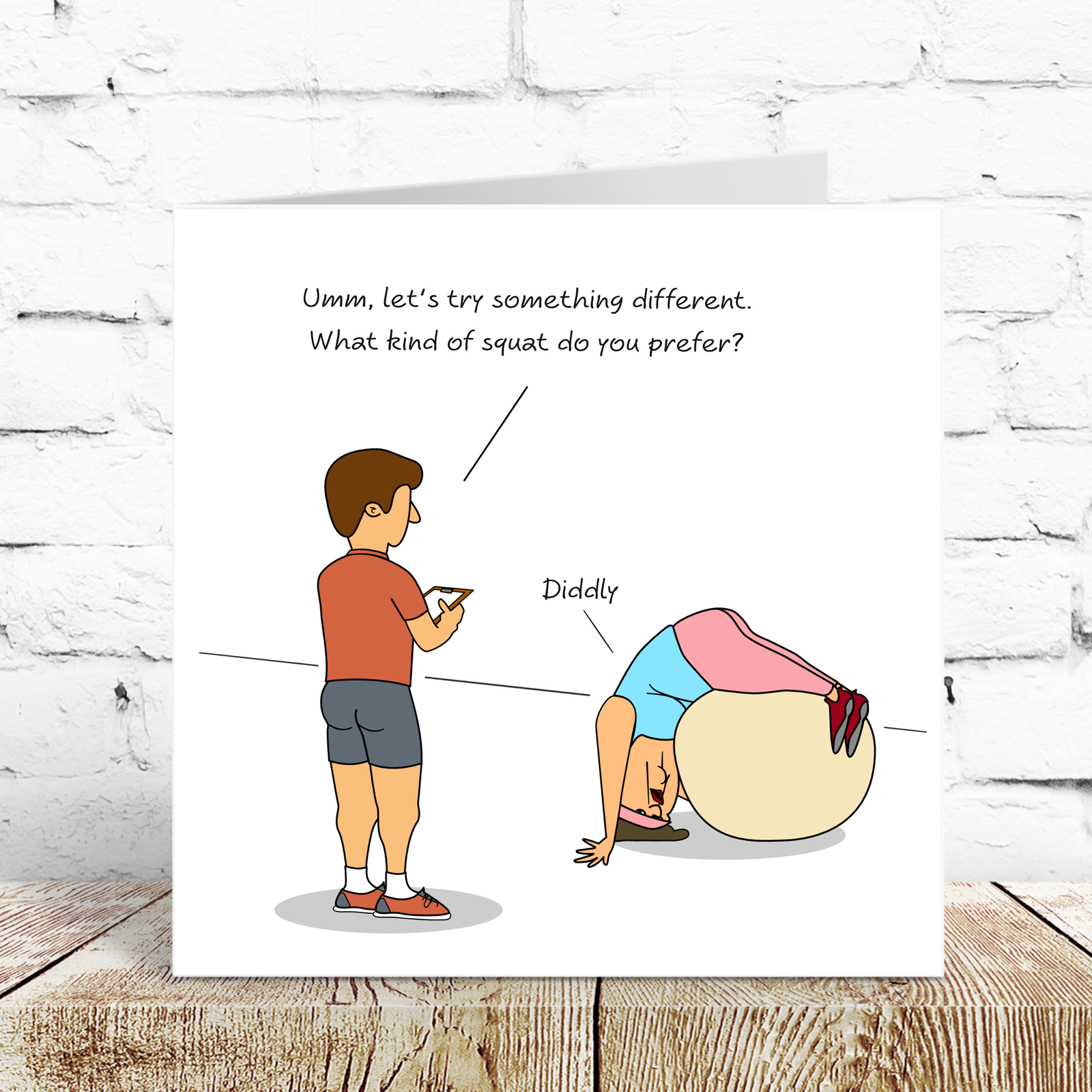 Funny Gym Birthday Card - Pilates Crossfit Yoga - Mum Wife Girlfriend Sister Daughter Girl Friend Female Her Cheeky Joke