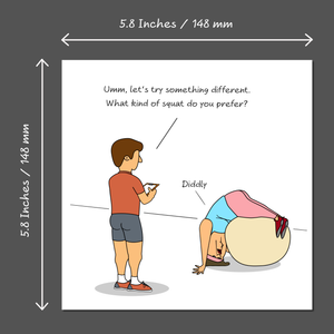 Funny Gym Birthday Card - Pilates Crossfit Yoga - Mum Wife Girlfriend Sister Daughter Girl Friend Female Her Cheeky Joke