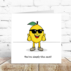 Funny Simply the Best Card Birthday Valentine's Day Anniversary Exam Card Girlfriend Boyfriend Wife Husband Son Daughter Lemon Zest