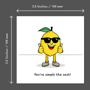 Funny Simply the Best Card Birthday Valentine's Day Anniversary Exam Card Girlfriend Boyfriend Wife Husband Son Daughter Lemon Zest