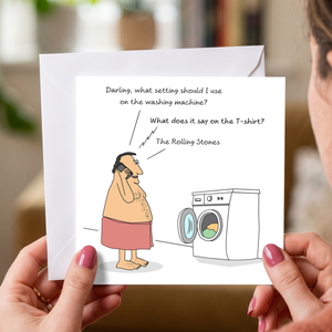 Funny Husband Birthday Card for Hopeless Dad Brother Son Male Friend Him 40th 50th 60th 70th