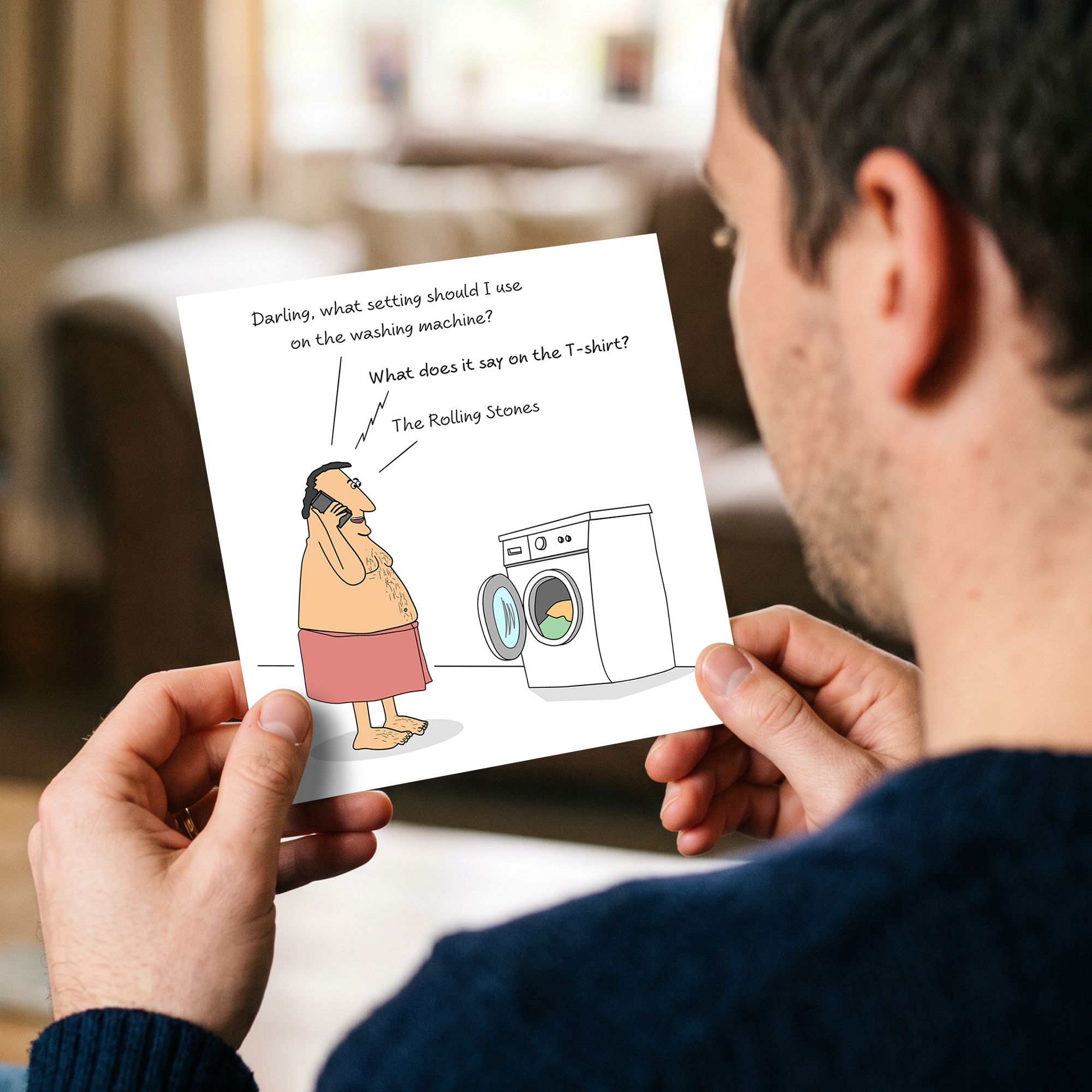 Funny Husband Birthday Card for Hopeless Dad Brother Son Male Friend Him 40th 50th 60th 70th