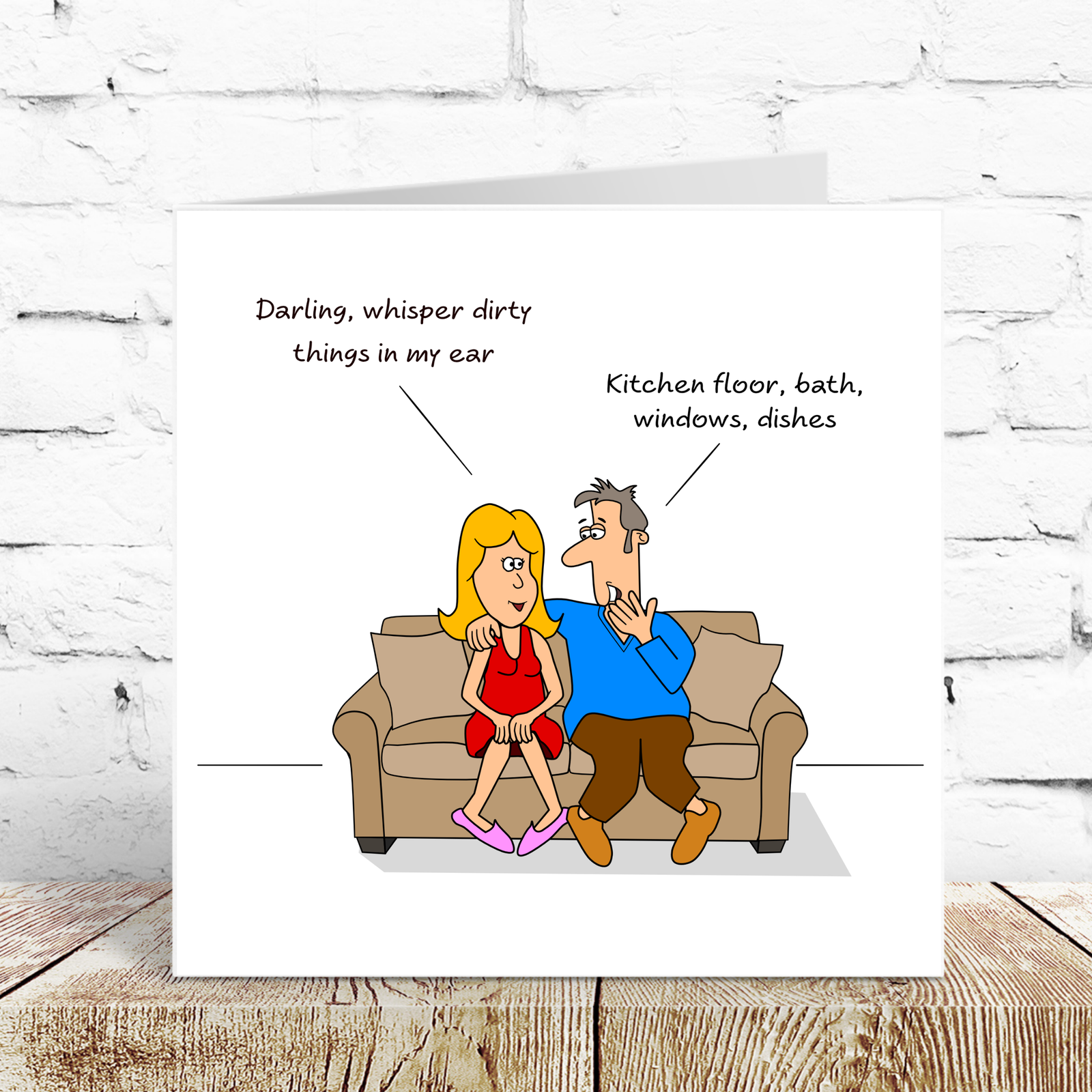 Funny Naughty Birthday, Valentines Day or Engagement Card for husband, wife, boyfriend or girlfriend. Adult dirty talk