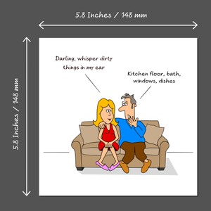 Funny Naughty Birthday, Valentines Day or Engagement Card for husband, wife, boyfriend or girlfriend. Adult dirty talk
