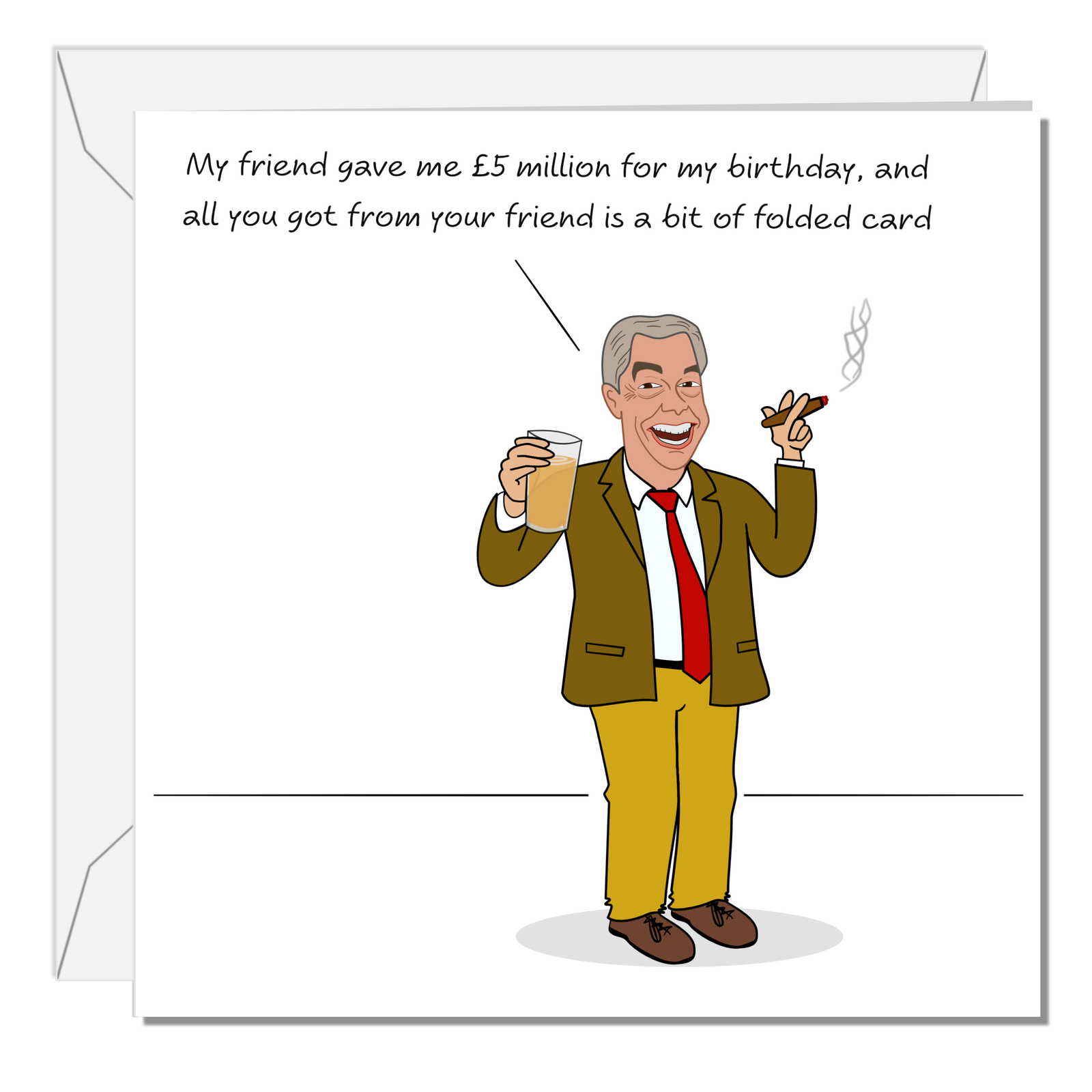 Funny Nigel Farage Birthday Card - Reform Party Joke Card - Humorous
