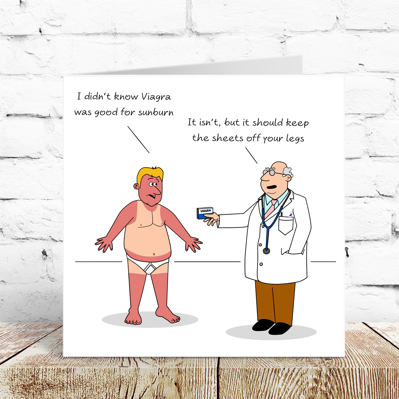 Funny Male Birthday Card for Dad Brother Son Husband Friend Him 30th 40th 50th Sunburn