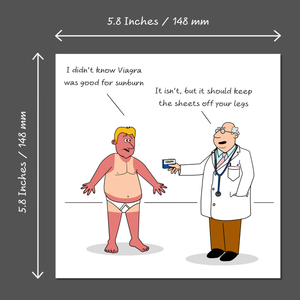 Funny Male Birthday Card for Dad Brother Son Husband Friend Him 30th 40th 50th Sunburn