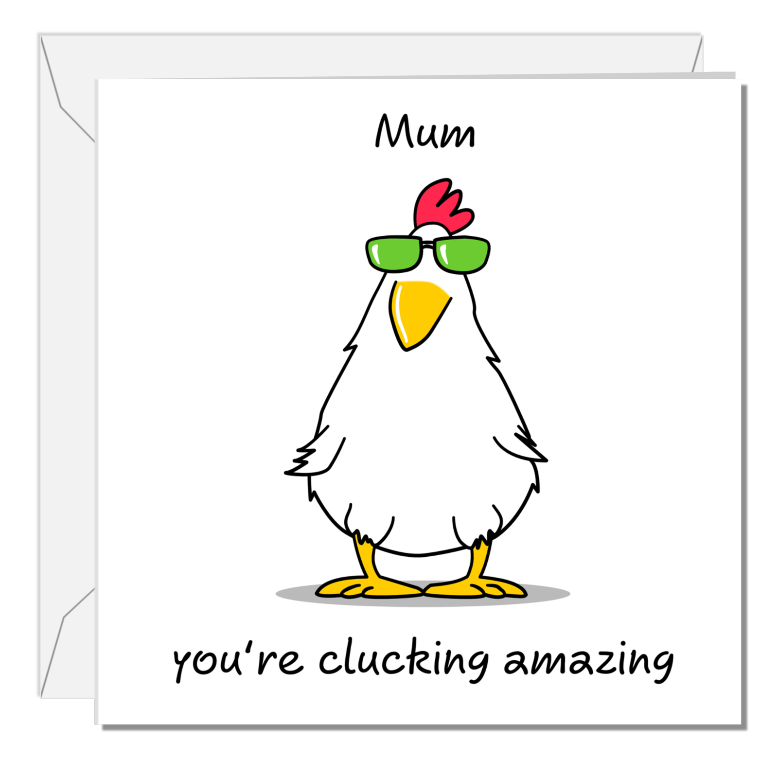 Funny Mother's Day Card Birthday Card Clucking Chick Hen Amazing Humor Swizzoo
