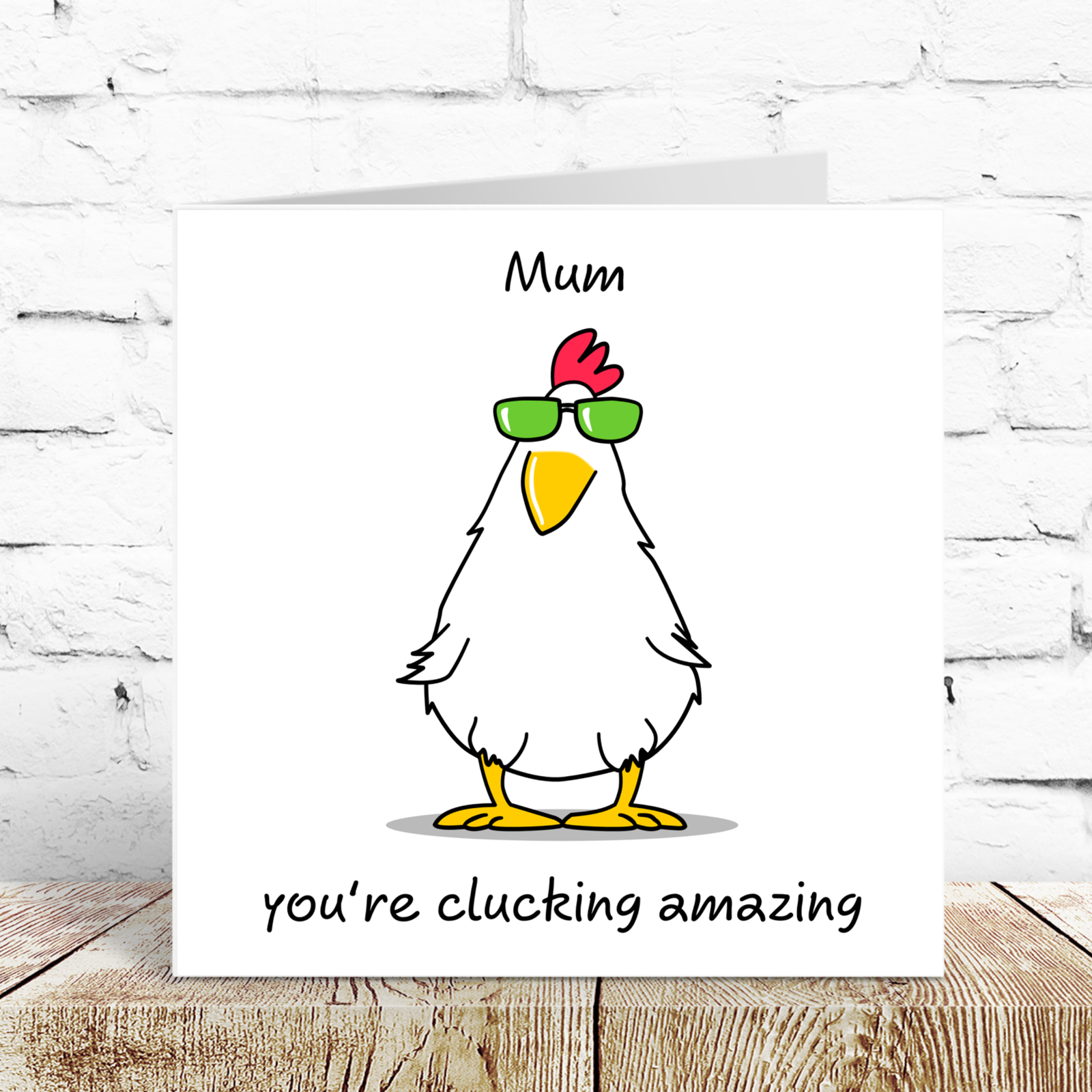 Funny Mother's Day Card Birthday Card Clucking Chick Hen Amazing Humor Swizzoo