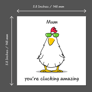 Funny Mother's Day Card Birthday Card Clucking Chick Hen Amazing Humor Swizzoo