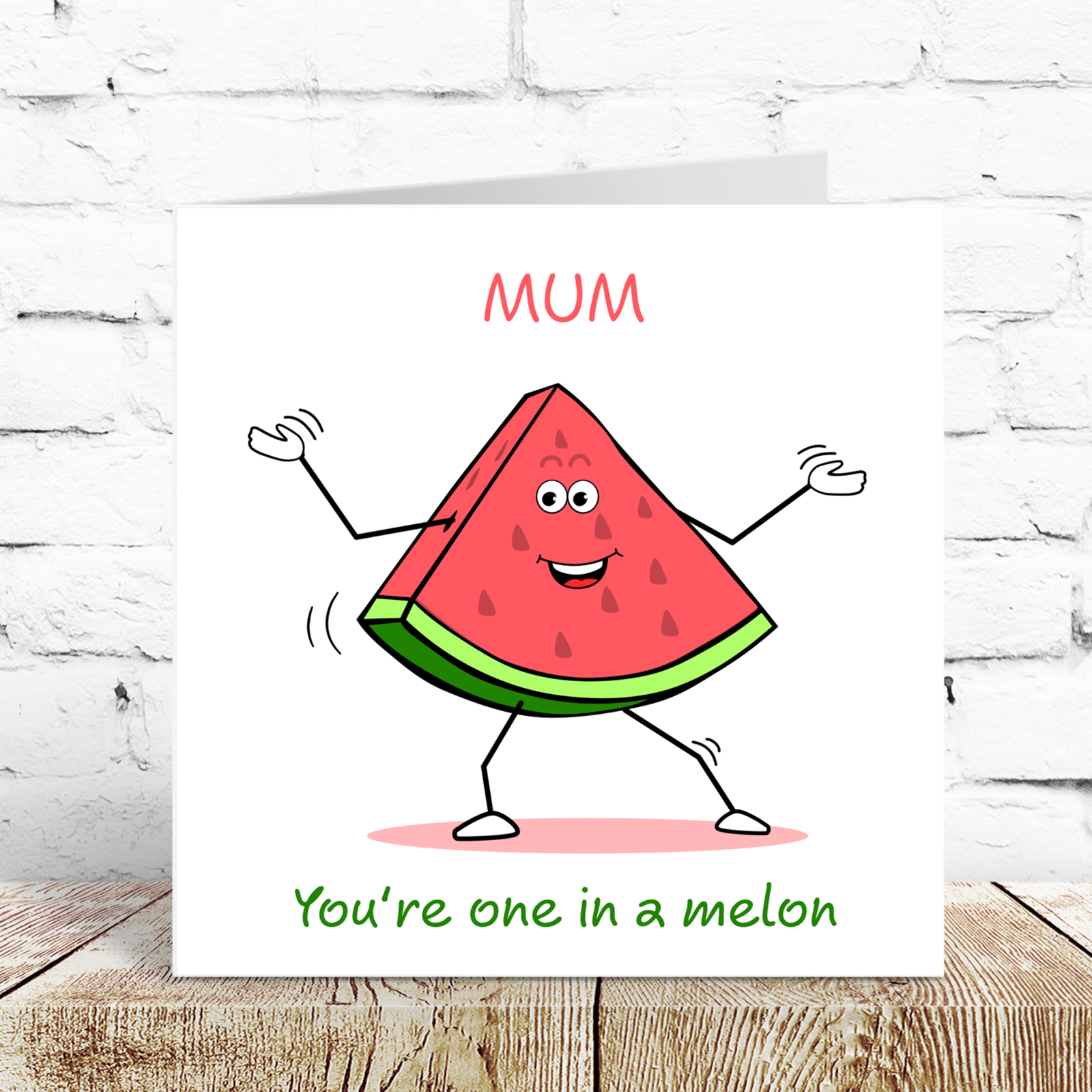Funny Mother's Day Card Birthday Card One in a Melon Million Amazing Humor Swizzoo