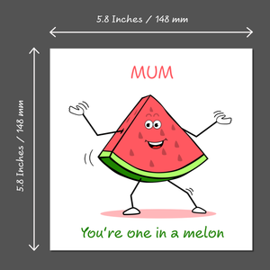 Funny Mother's Day Card Birthday Card One in a Melon Million Amazing Humor Swizzoo