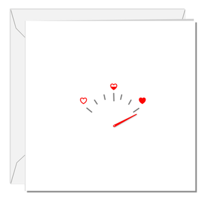 Love Valentines Day Card Anniversary Card Birthday Card Him Her I Love You Girlfriend Boyfriend Missing You Heart Minimal luxury