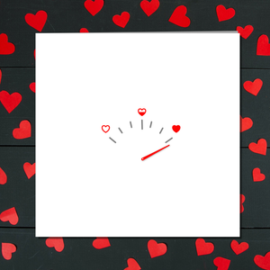 Love Valentines Day Card Anniversary Card Birthday Card Him Her I Love You Girlfriend Boyfriend Missing You Heart Minimal luxury