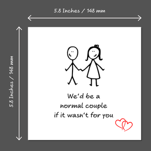 Funny Anniversary Card, Birthday Card or Valentine's Day card Him Her Girlfriend Boyfriend Husband Wife Humorous Odd Weird Nerdy Swizzoo