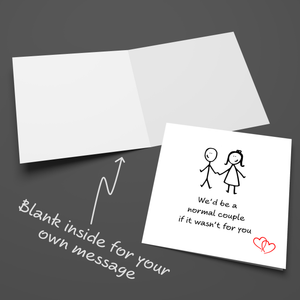 Funny Anniversary Card, Birthday Card or Valentine's Day card Him Her Girlfriend Boyfriend Husband Wife Humorous Odd Weird Nerdy Swizzoo