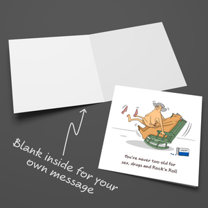 Funny Birthday Card 40th 50th 60th Valentines, Anniversary for Wife, Husband, Mum, Dad or friend. Love and support