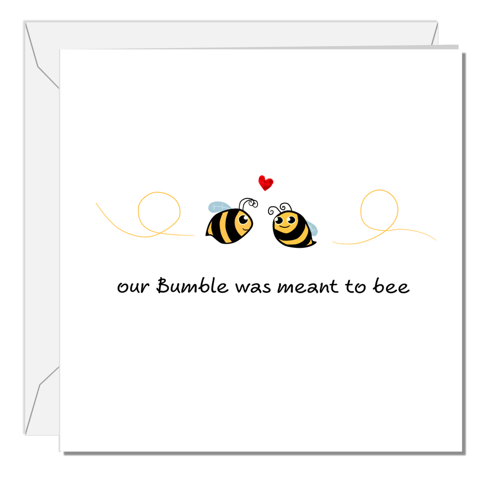 Bumble Dating App Card for Anniversary Card, Birthday Card or Valentine's Day card. Girlfriend boyfriend Bumble Bee Date