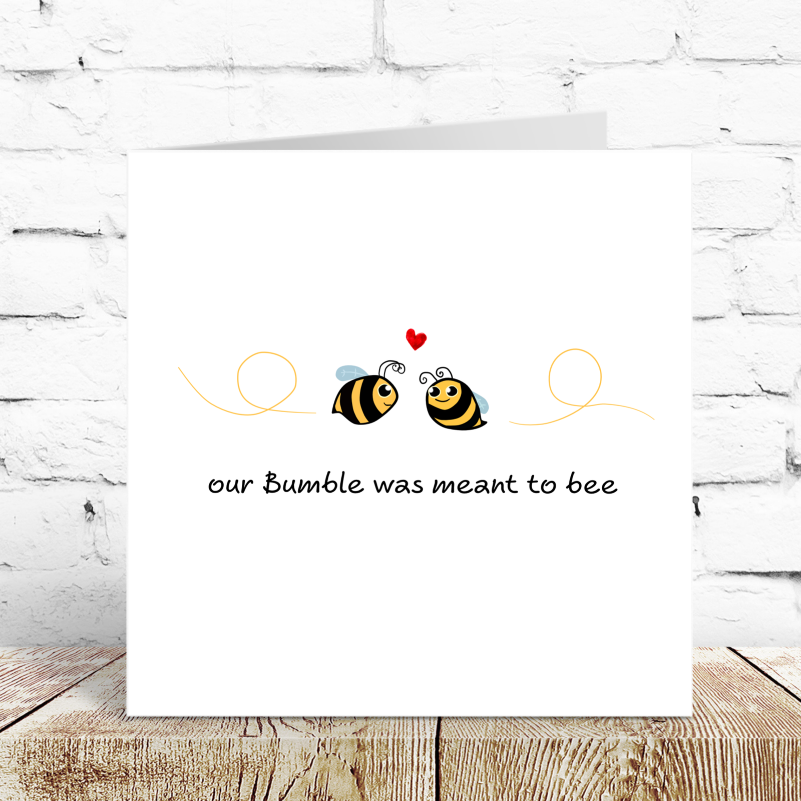 Bumble Dating App Card for Anniversary Card, Birthday Card or Valentine's Day card. Girlfriend boyfriend Bumble Bee Date