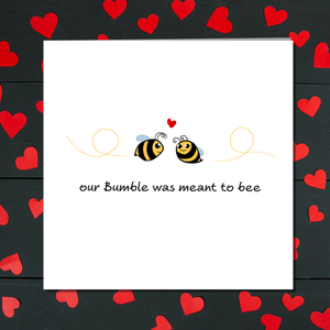 Bumble Dating App Card for Anniversary Card, Birthday Card or Valentine's Day card. Girlfriend boyfriend Bumble Bee Date