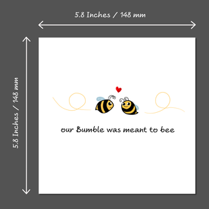 Bumble Dating App Card for Anniversary Card, Birthday Card or Valentine's Day card. Girlfriend boyfriend Bumble Bee Date