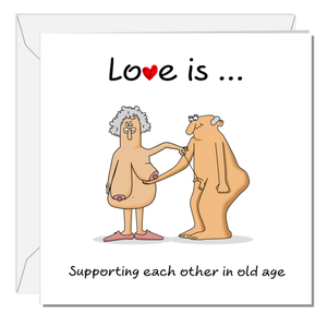 Funny Birthday Card 40th 50th 60th Valentines for Wife, Husband, Mum, Dad or friend. Love and support