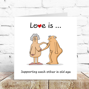 Funny Birthday Card 40th 50th 60th Valentines for Wife, Husband, Mum, Dad or friend. Love and support